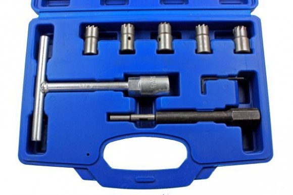 Diesel verstuiver onderhoudsset / verstuiver zitting snijder set 7-delig 